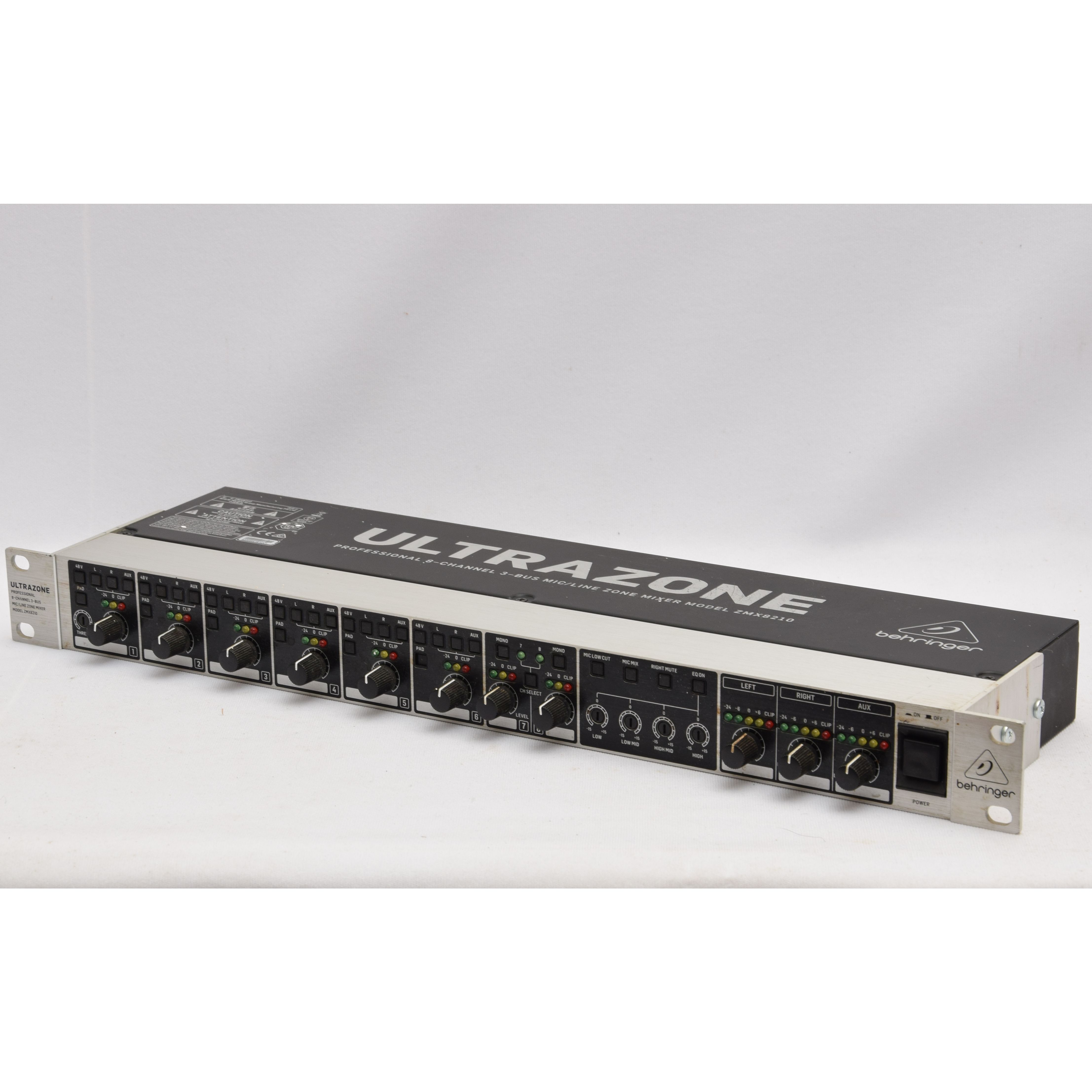 Pre-owned Behringer Ultrazone ZMX8210 8-Channel 3-Bus Mic/Line